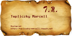 Tepliczky Marcell névjegykártya