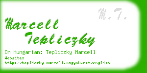 marcell tepliczky business card